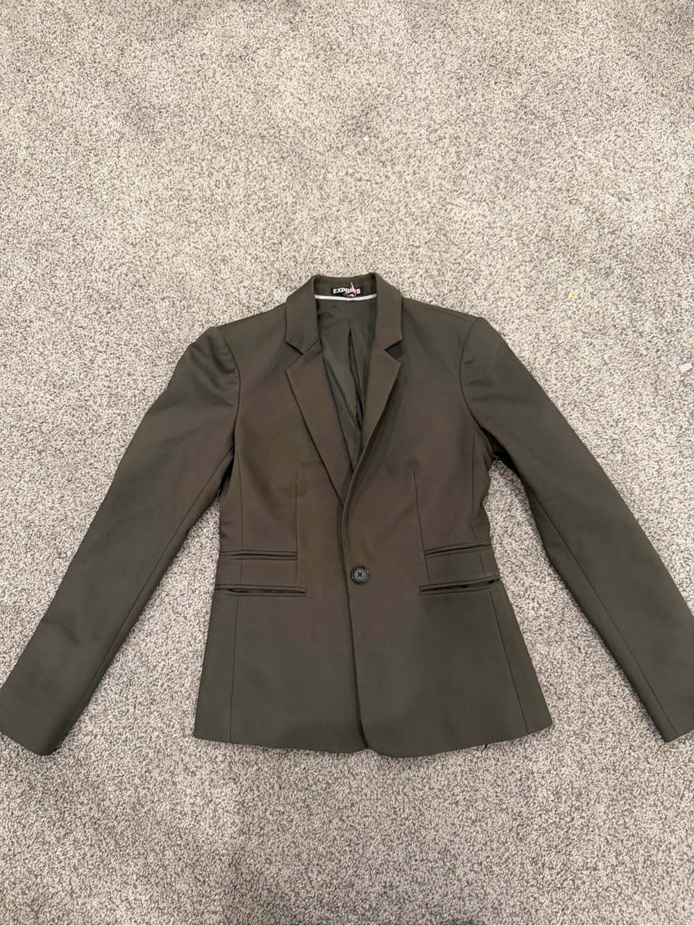 Express Olive Green Single-Button Women’s Blazer
